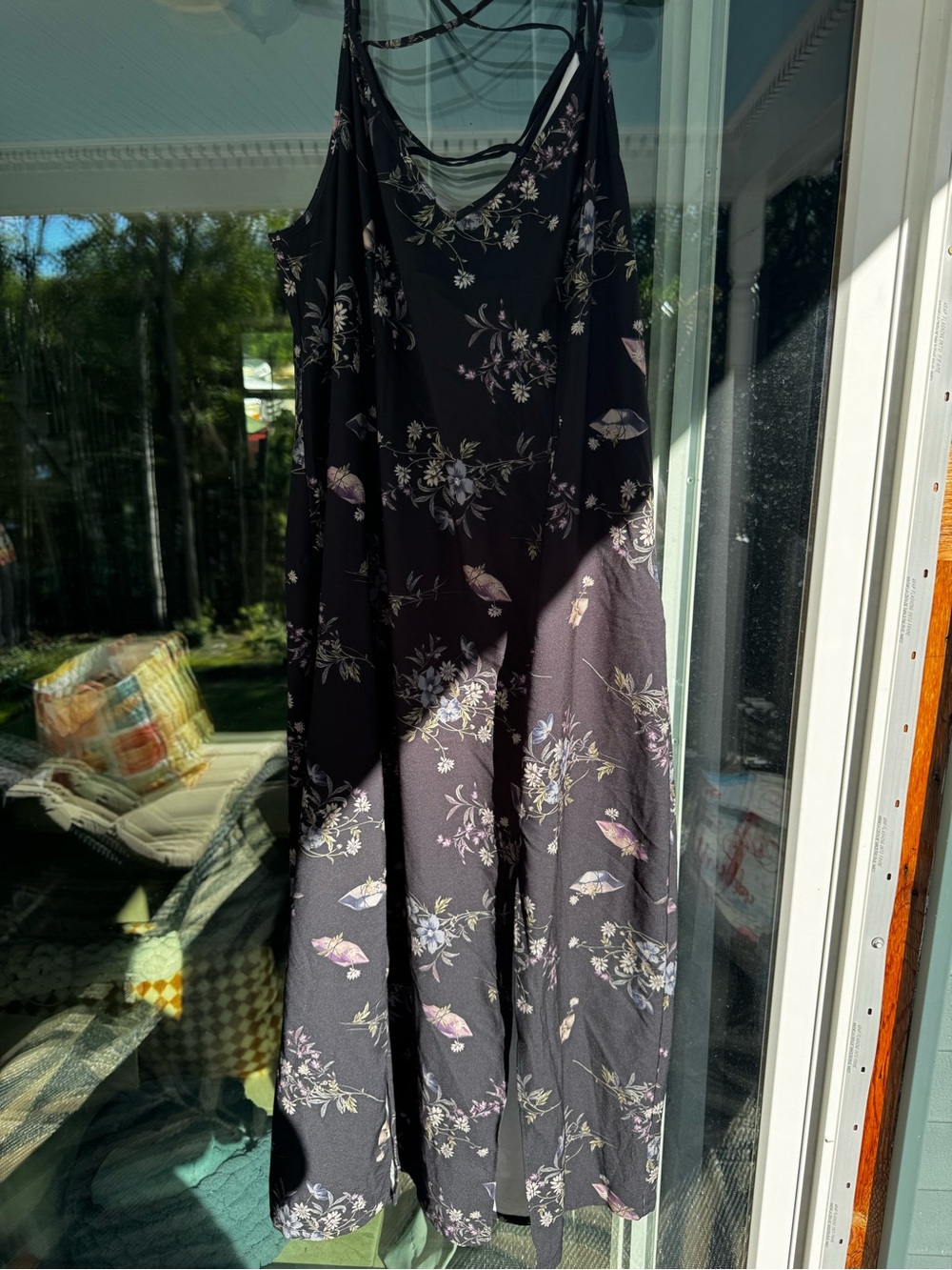 Nightfall by Torrid Floral Black Slip Dress